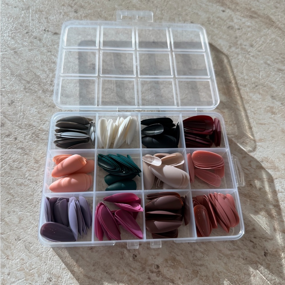 Multi-Color Matte Nails with Storage Box